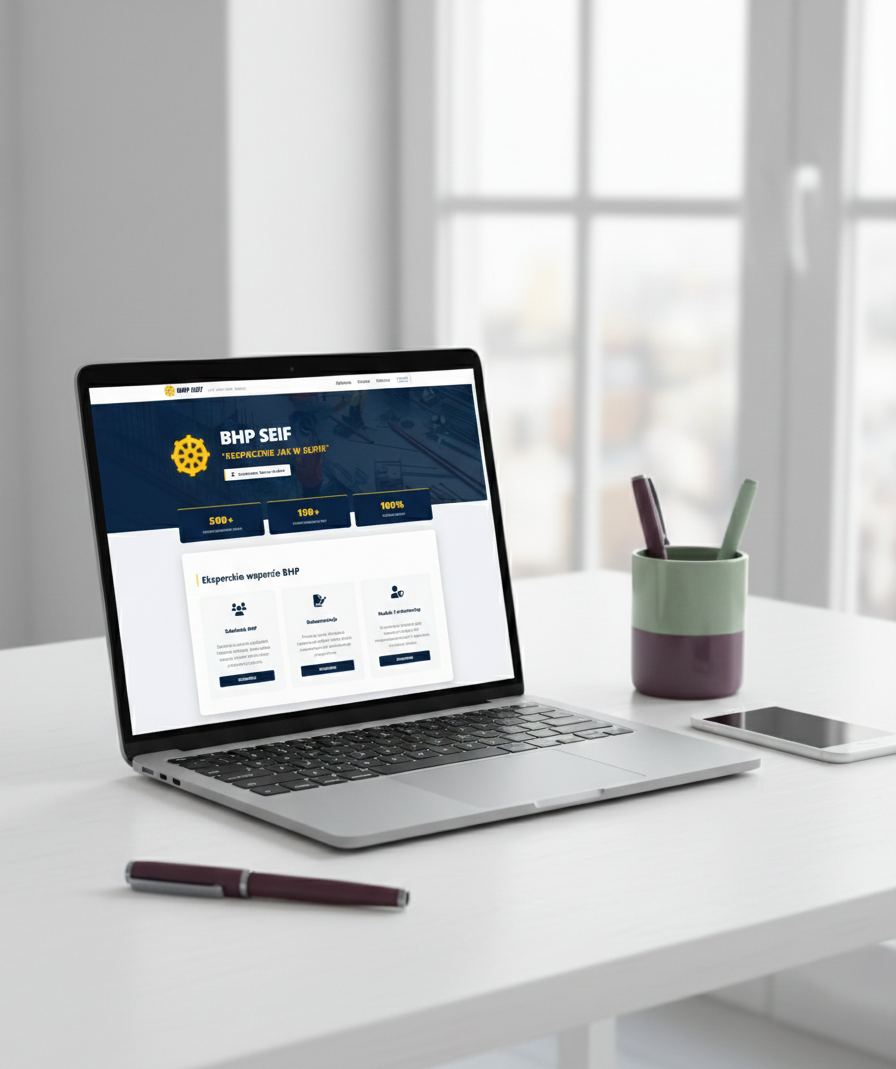 Projekt strony internetowej BHP Seif - realizacja BiuroDal