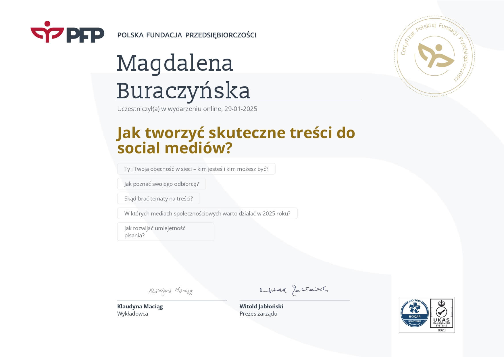 Treści social media