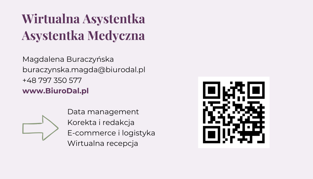 Wizytówka opcja 2 - tył